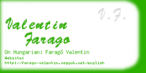 valentin farago business card